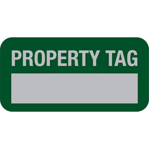 Lustre-Cal Property ID Label PROPERTY TAG5 Alum Green 1.50in x 0.75in 1 Blank No Pad, 100PK 253769Ma1G0000 - main